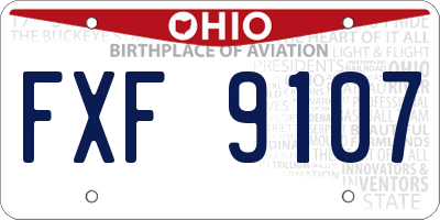 OH license plate FXF9107