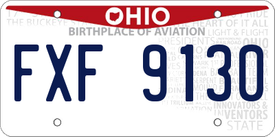 OH license plate FXF9130
