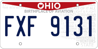 OH license plate FXF9131