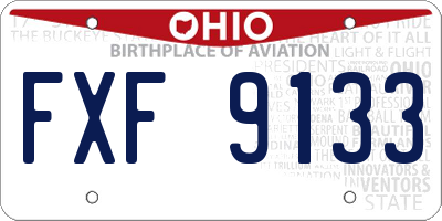 OH license plate FXF9133