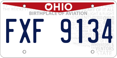 OH license plate FXF9134