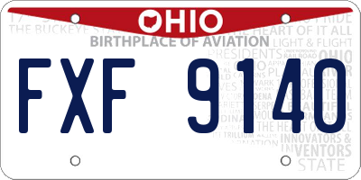 OH license plate FXF9140