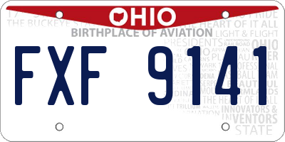 OH license plate FXF9141