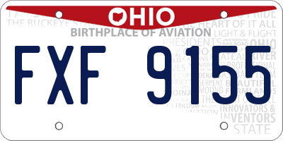 OH license plate FXF9155