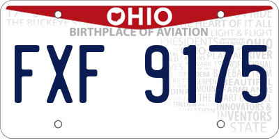 OH license plate FXF9175
