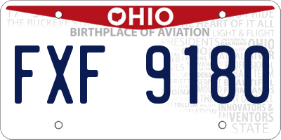 OH license plate FXF9180
