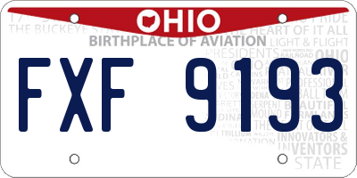 OH license plate FXF9193