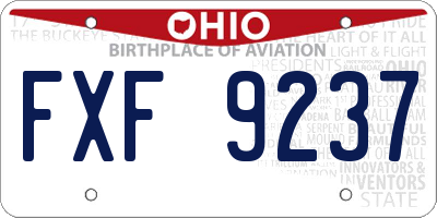 OH license plate FXF9237