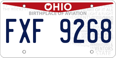 OH license plate FXF9268