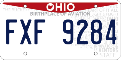 OH license plate FXF9284
