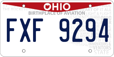 OH license plate FXF9294