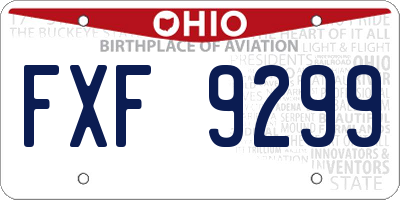 OH license plate FXF9299