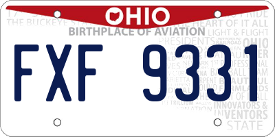 OH license plate FXF9331