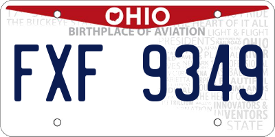 OH license plate FXF9349