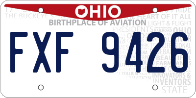 OH license plate FXF9426