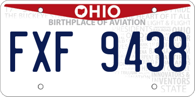 OH license plate FXF9438