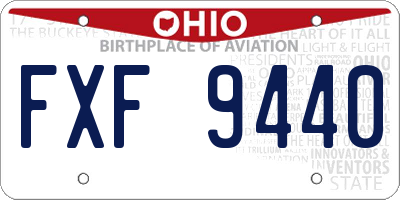 OH license plate FXF9440