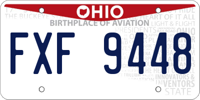 OH license plate FXF9448