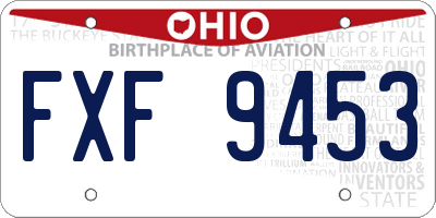 OH license plate FXF9453
