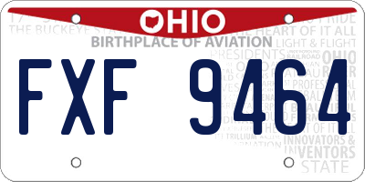 OH license plate FXF9464