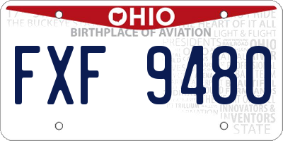 OH license plate FXF9480