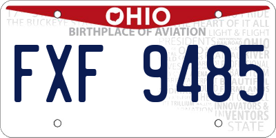 OH license plate FXF9485