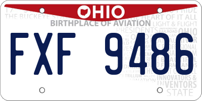 OH license plate FXF9486