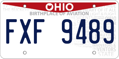OH license plate FXF9489