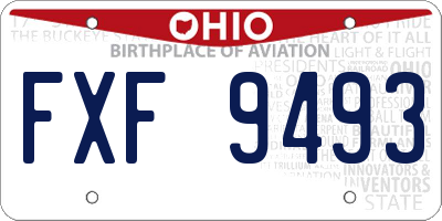 OH license plate FXF9493