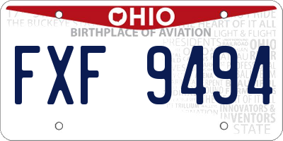 OH license plate FXF9494