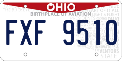 OH license plate FXF9510