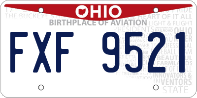 OH license plate FXF9521