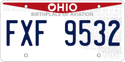OH license plate FXF9532