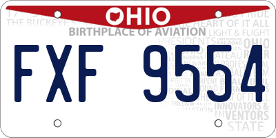 OH license plate FXF9554
