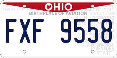 OH license plate FXF9558