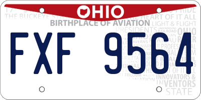 OH license plate FXF9564