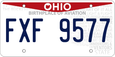 OH license plate FXF9577