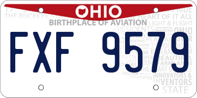 OH license plate FXF9579