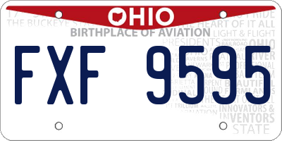 OH license plate FXF9595
