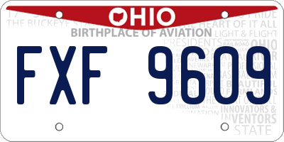 OH license plate FXF9609