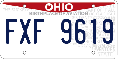 OH license plate FXF9619