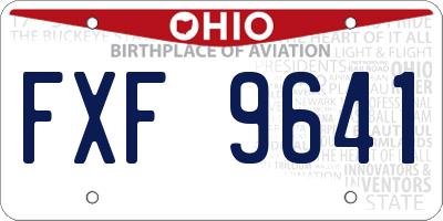 OH license plate FXF9641