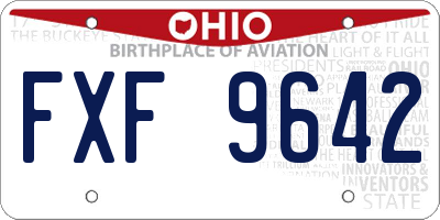 OH license plate FXF9642