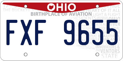 OH license plate FXF9655