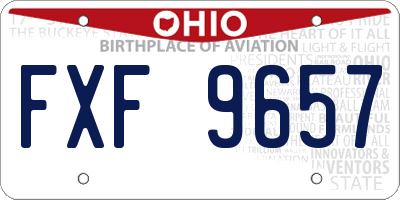 OH license plate FXF9657
