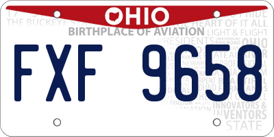 OH license plate FXF9658
