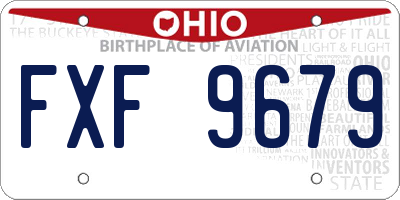 OH license plate FXF9679