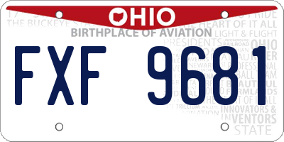 OH license plate FXF9681