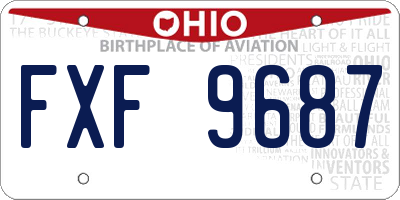OH license plate FXF9687