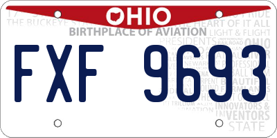 OH license plate FXF9693